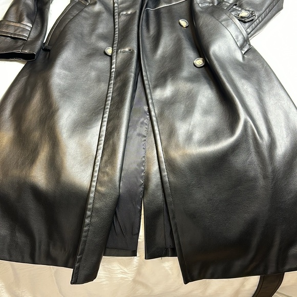 Brand New Pleather trench coat - Picture 6 of 9